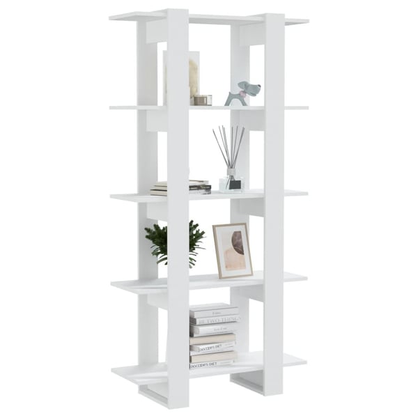 vidaXL bogreol/rumdeler 80x30x160 cm spånplade hvid