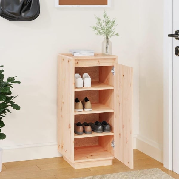 vidaXL Skoskap 35x35x80 cm heltre furu