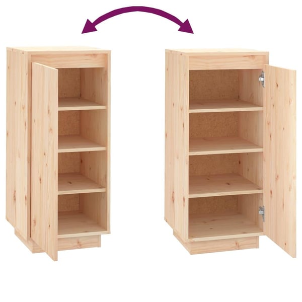 vidaXL Skoskap 35x35x80 cm heltre furu