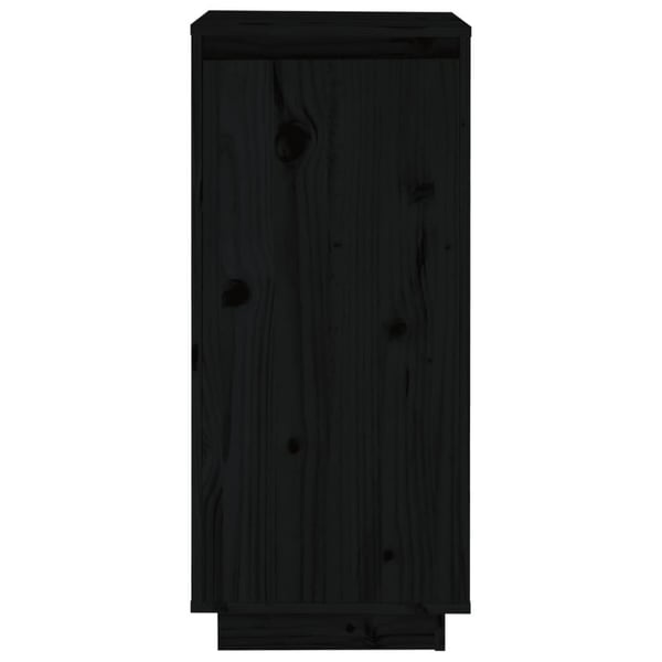 vidaXL Skoskap svart 35x35x80 cm heltre furu