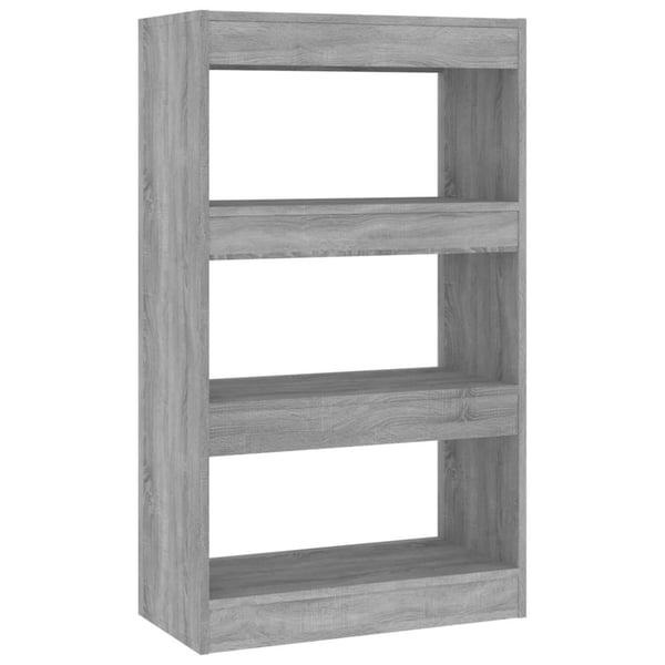 vidaXL bogreol/rumdeler 60x30x103 cm spånplade grå sonoma-eg