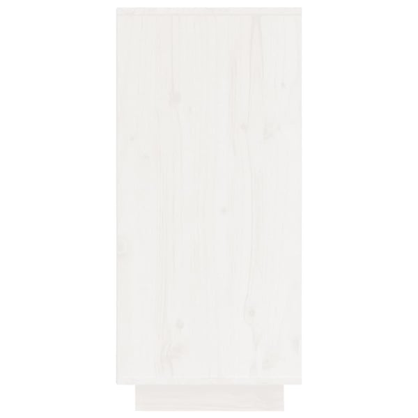 vidaXL Skjenk hvit 60x34x75 cm heltre furu
