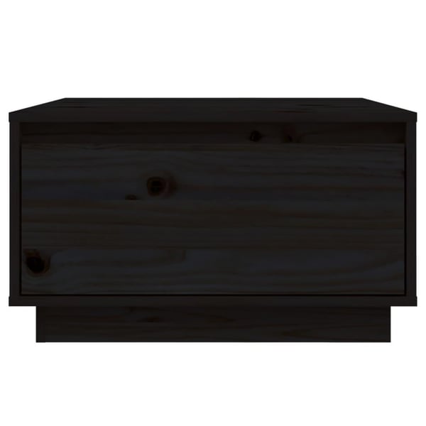 vidaXL sofabord 55x56x32 cm massivt fyrretræ sort