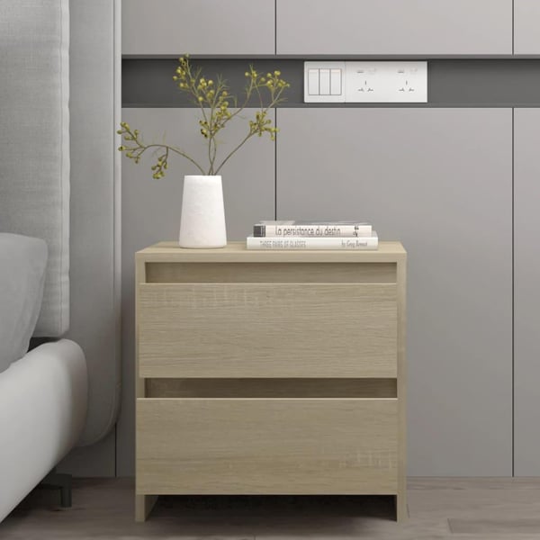 vidaXL Nattbord 2 stk sonoma eik 45x34,5x44,5 cm sponplate