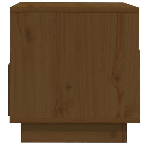 vidaXL tv-bord 60x35x37 cm massivt fyrretræ gyldenbrun