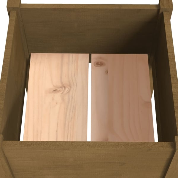 vidaXL Plantekasser 2 stk 40x40x70 cm heltre furu honningbrun
