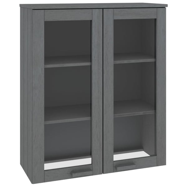 vidaXL Skjenketopp HAMAR mørkegrå 85x35x100 cm heltre furu