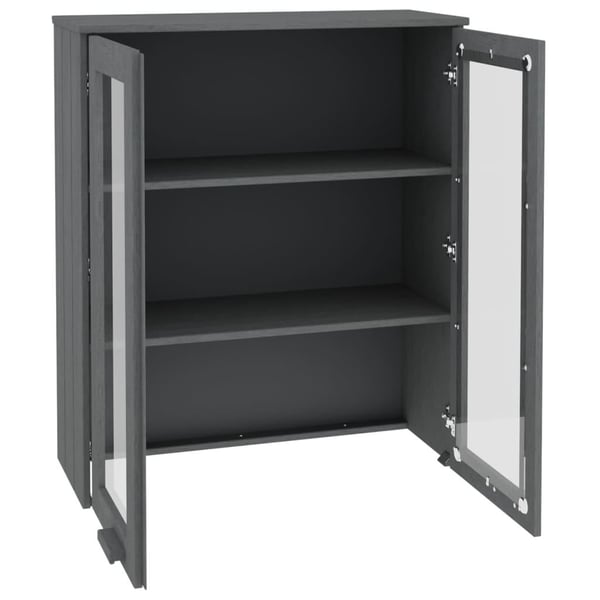 vidaXL Skjenketopp HAMAR mørkegrå 85x35x100 cm heltre furu