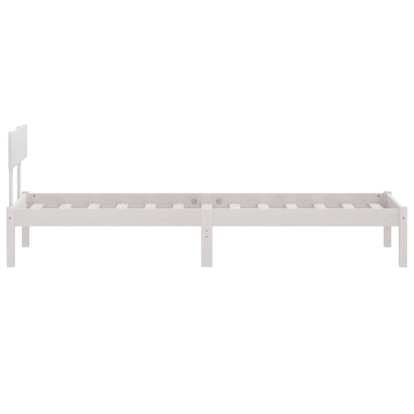 vidaXL Sengeramme hvit heltre 75x190 cm Small Single