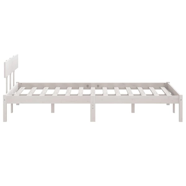 vidaXL Sengeramme hvit heltre furu 150x200 cm King Size