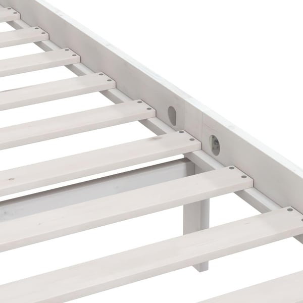 vidaXL Sengeramme hvit heltre furu 90x190 cm Single
