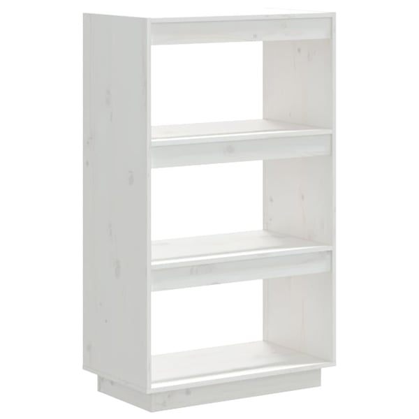 vidaXL bogreol/rumdeler 60x35x103 cm massivt fyrretræ hvid