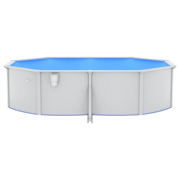 vidaXL Pool med säkerhetsstege 490x360x120 cm