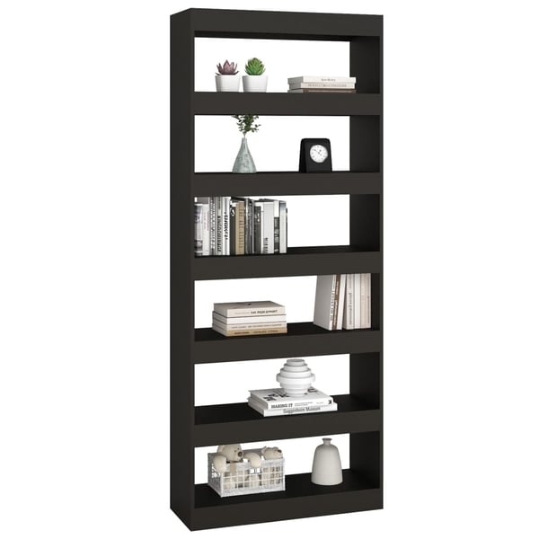vidaXL bogreol/rumdeler 80x30x198 cm spånplade sort