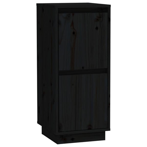 vidaXL skænke 2 stk. 31,5x34x75 cm massivt fyrretræ sort