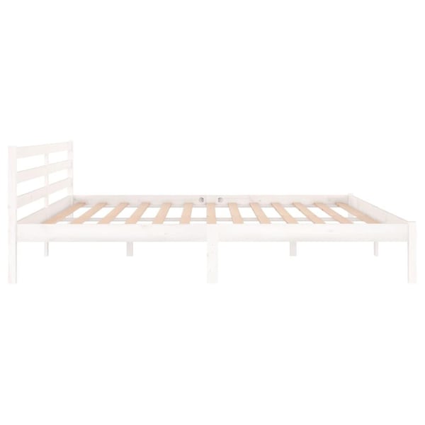 vidaXL Sengeramme heltre furu 200x200 cm hvit