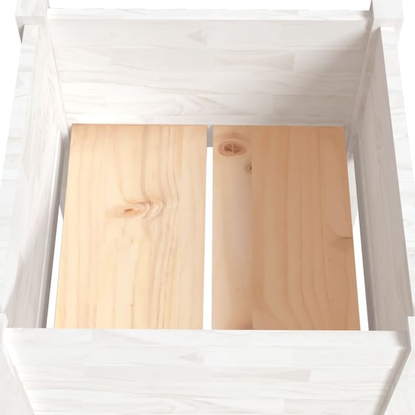 vidaXL Plantekasser 2 stk 40x40x70 cm heltre furu hvit