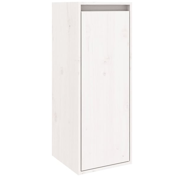 vidaXL Veggskap 2 stk hvit 30x30x80 cm heltre furu