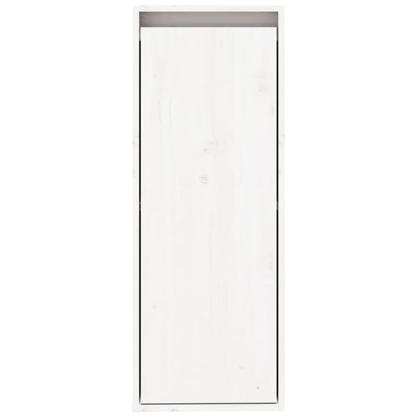 vidaXL Veggskap 2 stk hvit 30x30x80 cm heltre furu