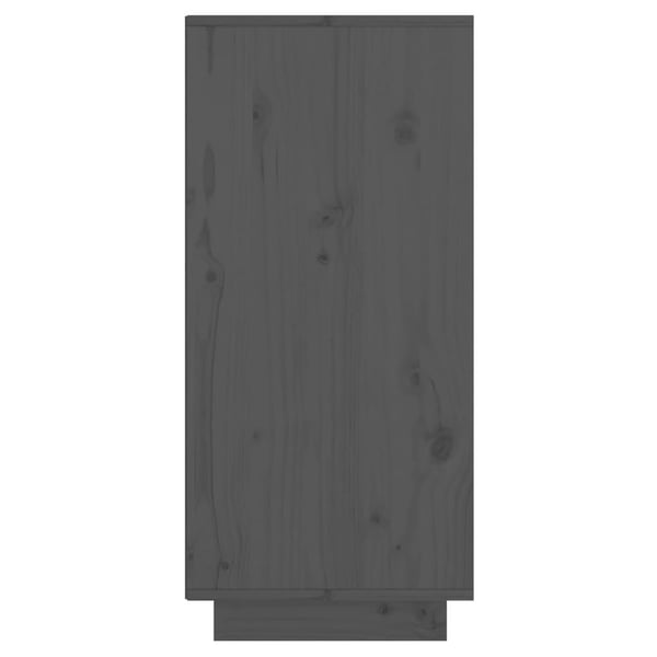 vidaXL Skjenk grå 60x34x75 cm heltre furu