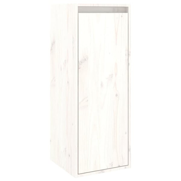vidaXL vægskab 30x30x80 cm massivt fyrretræ hvid