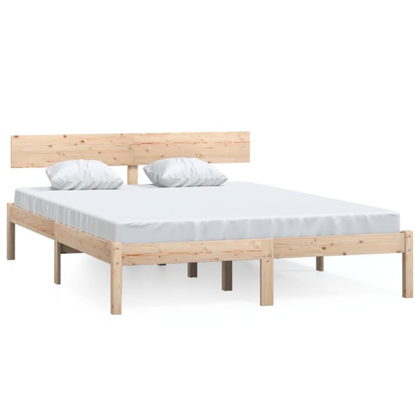 vidaXL sengeramme 140x200 cm massivt fyrretræ