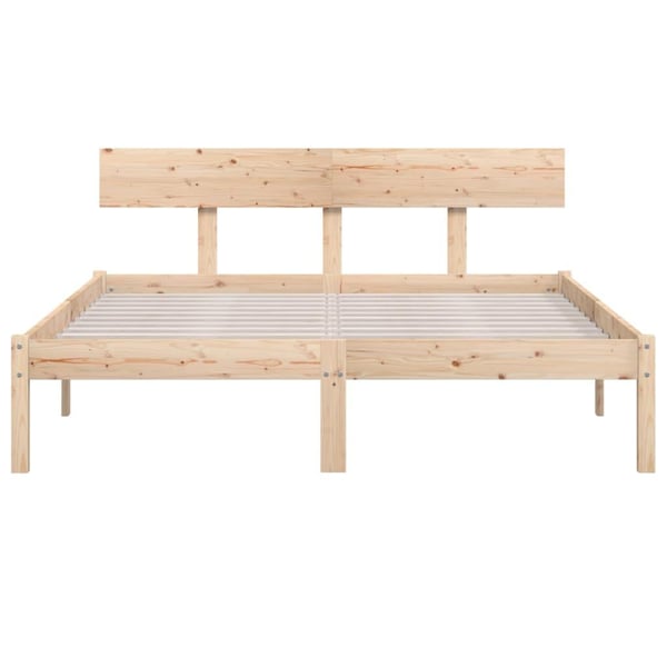 vidaXL Sengeramme heltre furu 140x190 cm