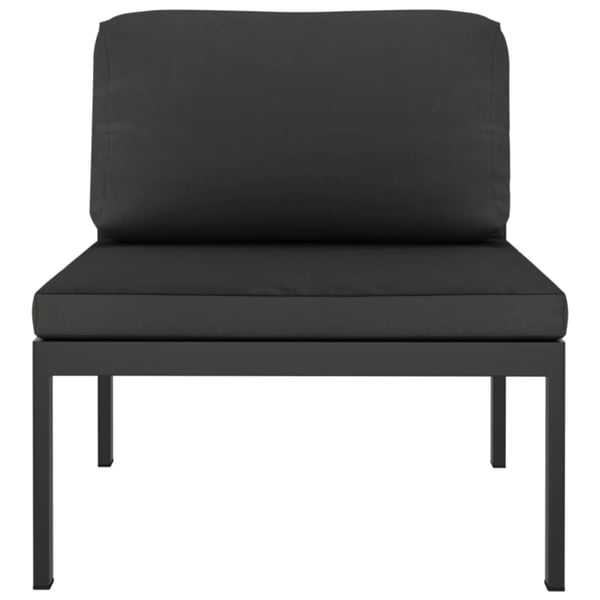 vidaXL udendørs sofasæt med hynder 3 dele aluminium antracitgrå