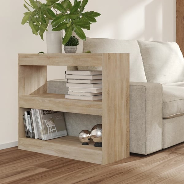 vidaXL Bokhylle/romdeler sonoma eik 80x30x72 cm