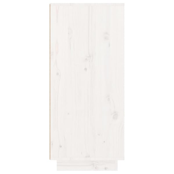 vidaXL Skoskap hvit 60x35x80 cm heltre furu