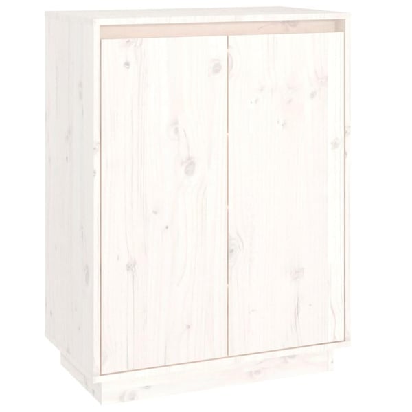 vidaXL Skoskap hvit 60x35x80 cm heltre furu