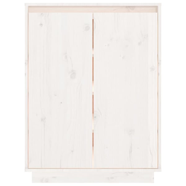 vidaXL Skoskap hvit 60x35x80 cm heltre furu