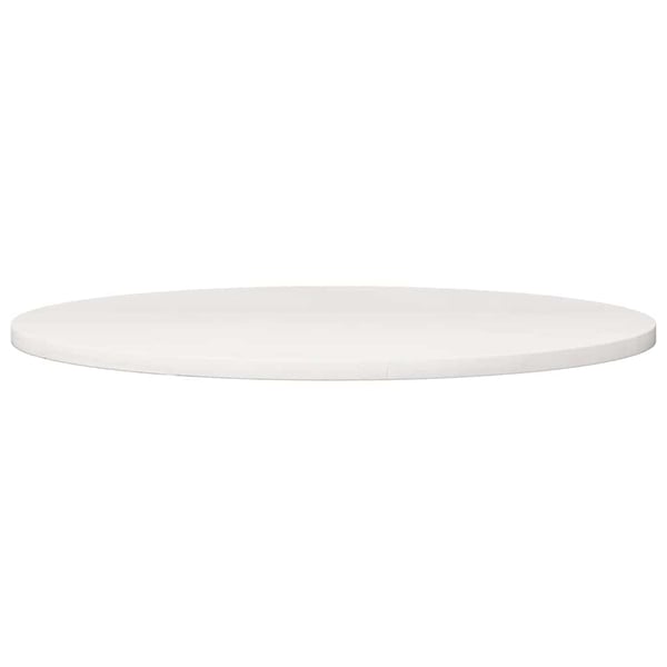 vidaXL Bordplate hvit Ø90x2,5 cm heltre furu