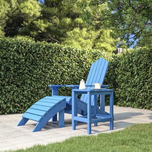 vidaXL Adirondack hagebord havblå 38x38x46 cm HDPE