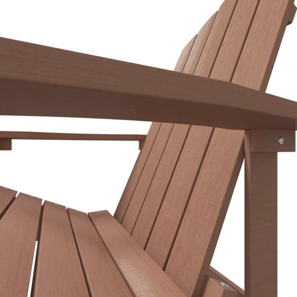 vidaXL Adirondack hagestol HDPE brun
