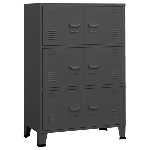 vidaXL industrielt opbevaringsskab 75x40x115 cm metal antracitgrå
