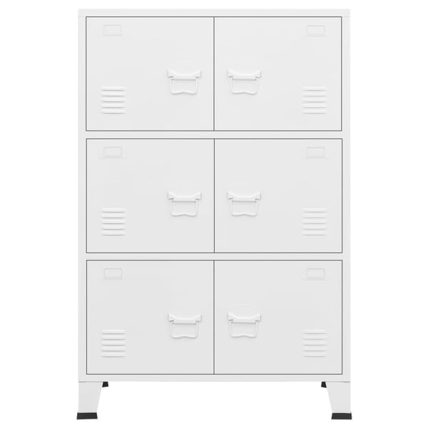 vidaXL industrielt opbevaringsskab 75x40x115 cm stål hvid