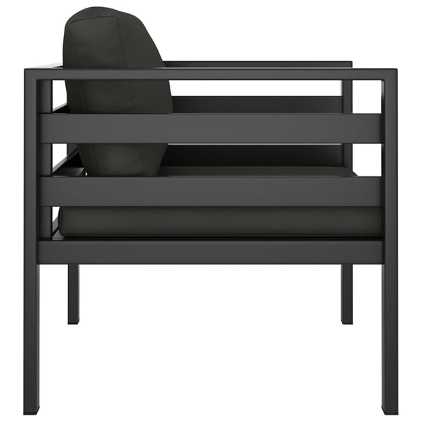 vidaXL sofastol 2 stk. med hynder aluminium antracitgrå