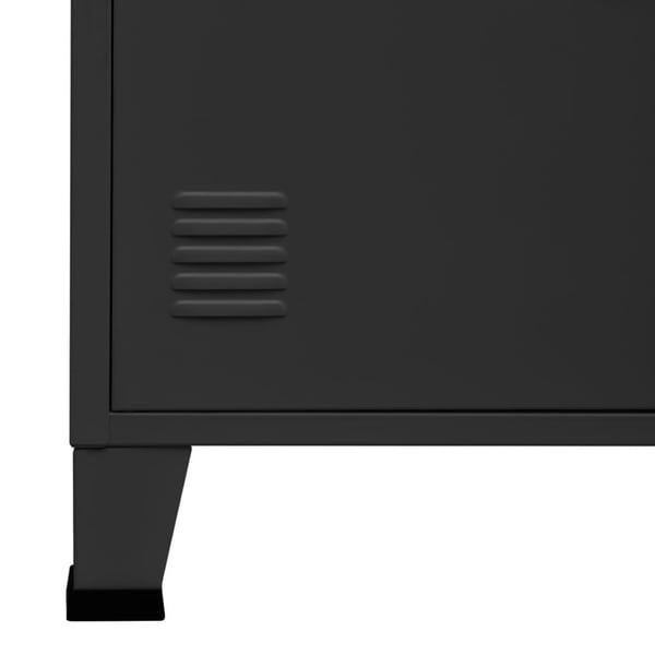 vidaXL Bokhylla industriell antracit 80x32x180 cm stål