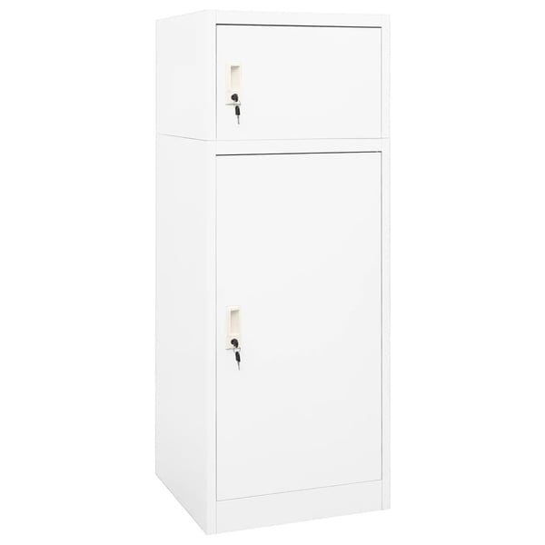 vidaXL sadelskab 53x53x140 cm stål hvid