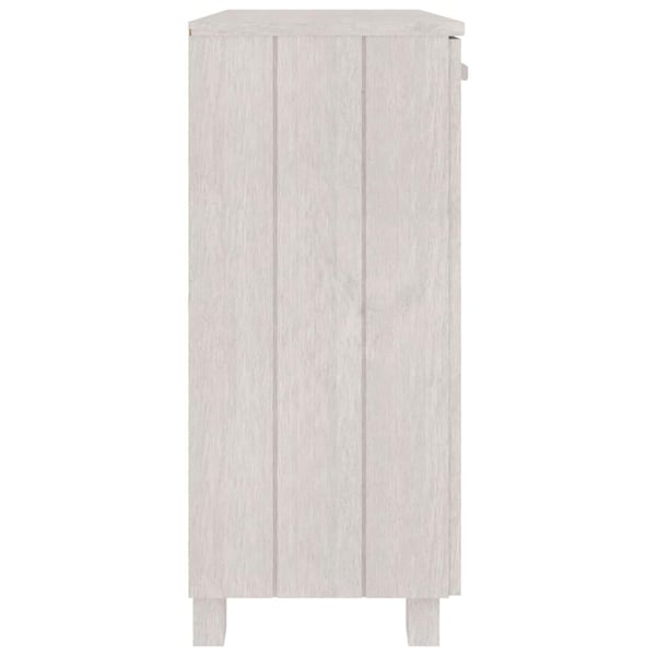vidaXL Skjenk HAMAR hvit 85x35x80 cm heltre furu