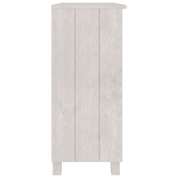 vidaXL Skjenk HAMAR hvit 85x35x80 cm heltre furu