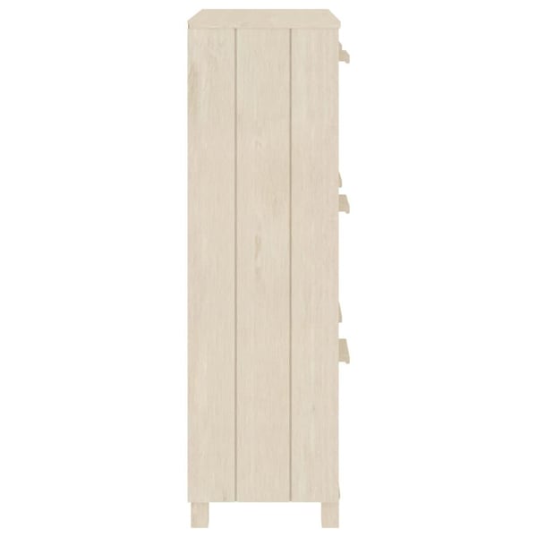 vidaXL Skoskap HAMAR honningbrun 59,5x35x117 cm heltre furu