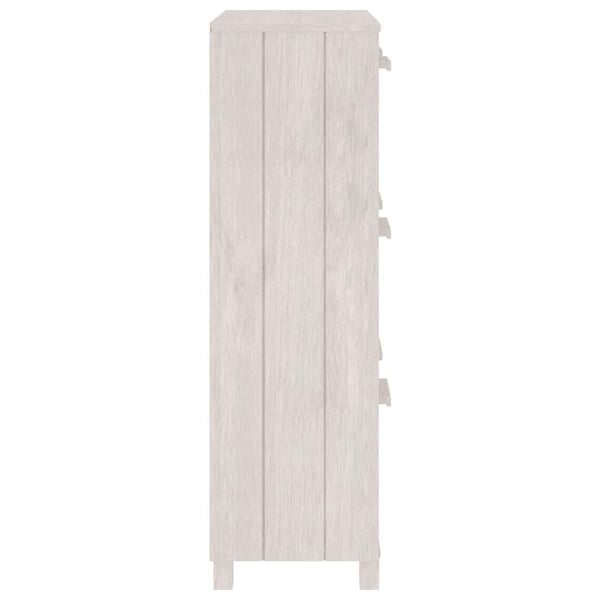 vidaXL Skoskap HAMAR hvit 59,5x35x117 cm heltre furu