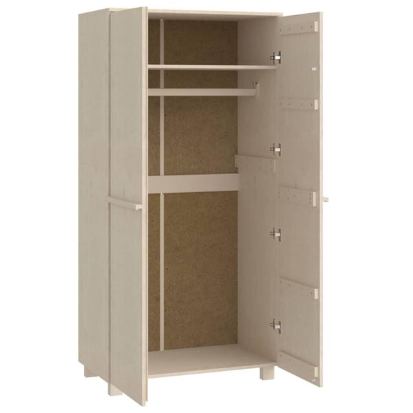 vidaXL Garderobe HAMAR honningbrun 89x50x180 cm heltre furu