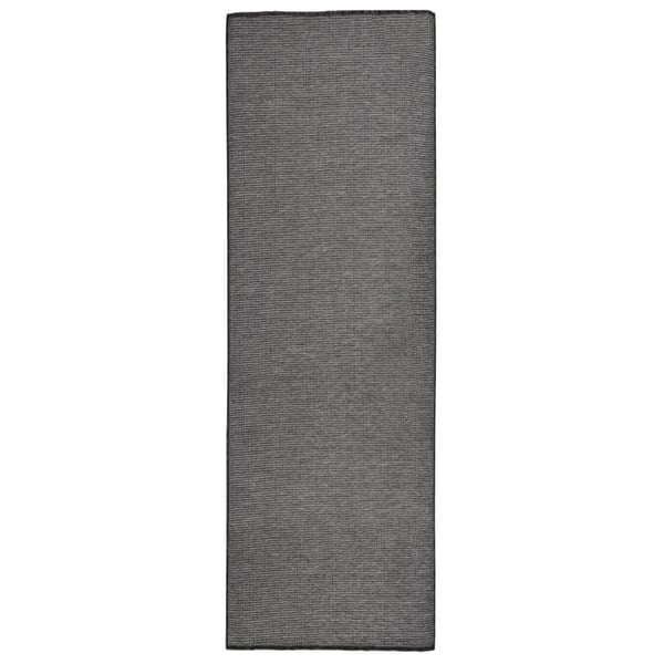 vidaXL fladvævet udendørstæppe 80x250 cm grå