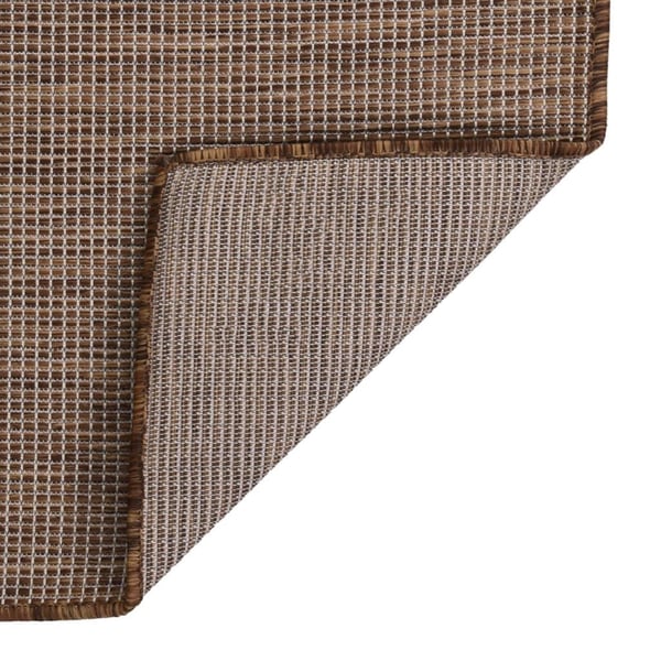 vidaXL Utomhusmatta plattvävd 80x150 cm brun