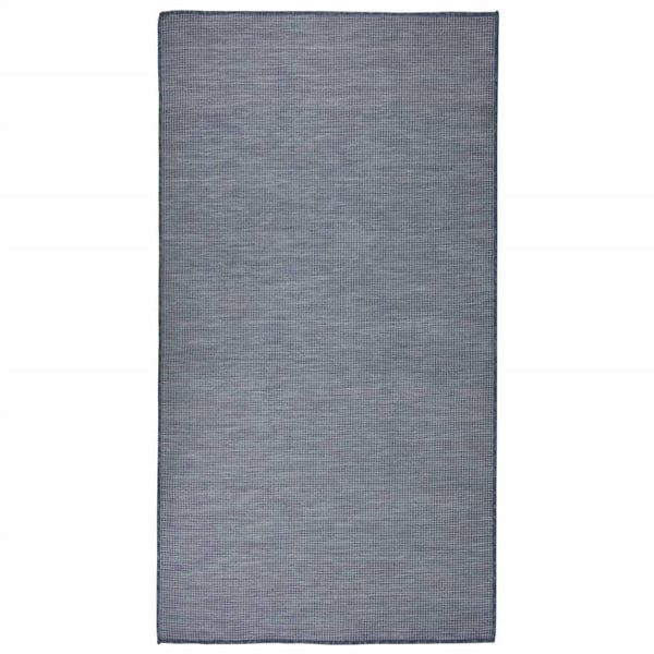 vidaXL fladvævet udendørstæppe 80x150 cm blå