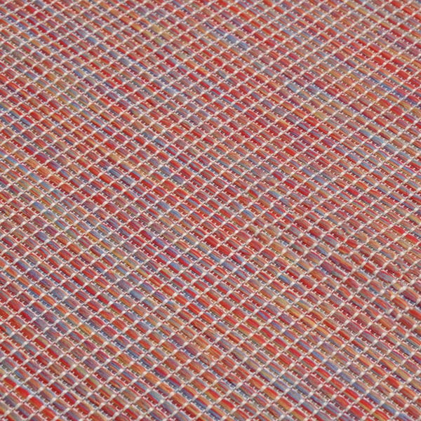 vidaXL Utomhusmatta plattvävd 100x200 cm röd