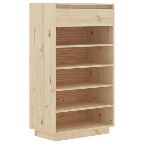 vidaXL Skoskap 60x34x105 cm heltre furu